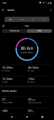 Garmin Connect - spánek